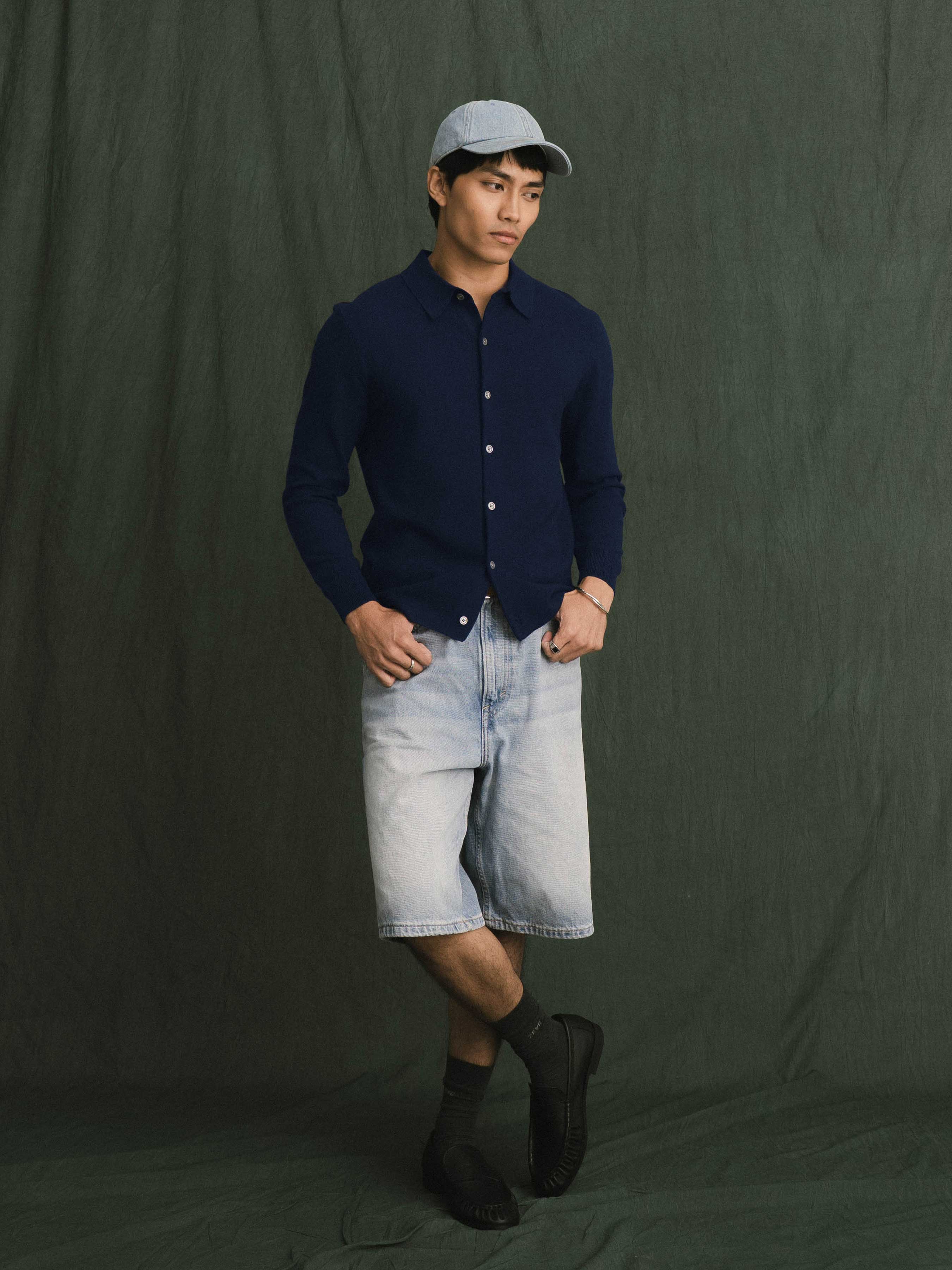 Roman Knit Shirt - Blue
