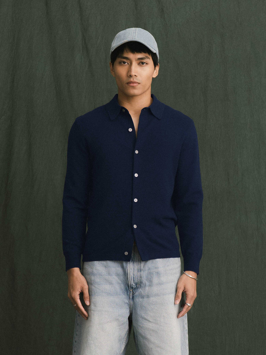 Roman Knit Shirt - Blue