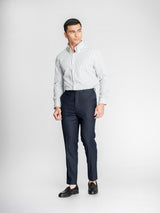 Romano-Stripe-Shirt-White-Blue-Stripe-_Button-Down-Collar_-1 - Zeve