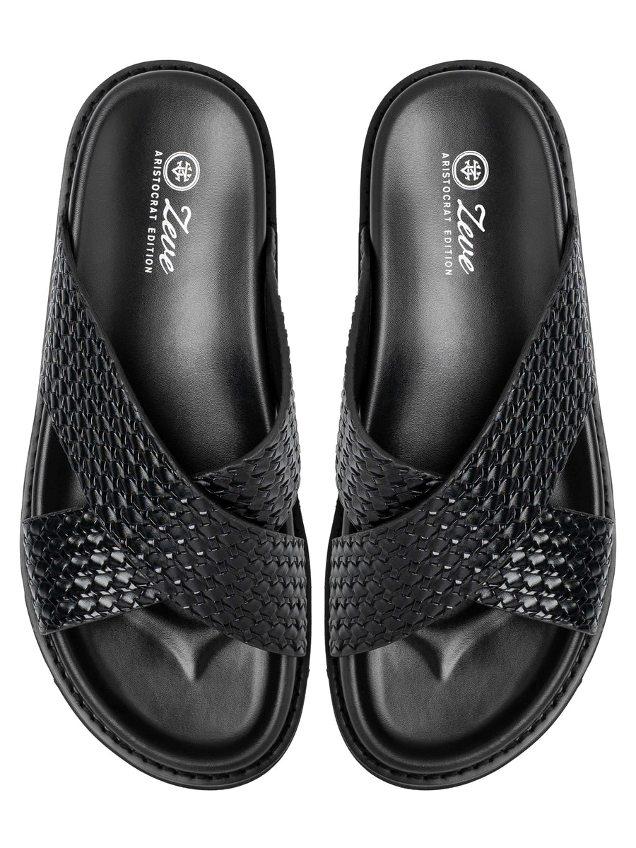 RumaSandalSolidBlackTop - Zeve