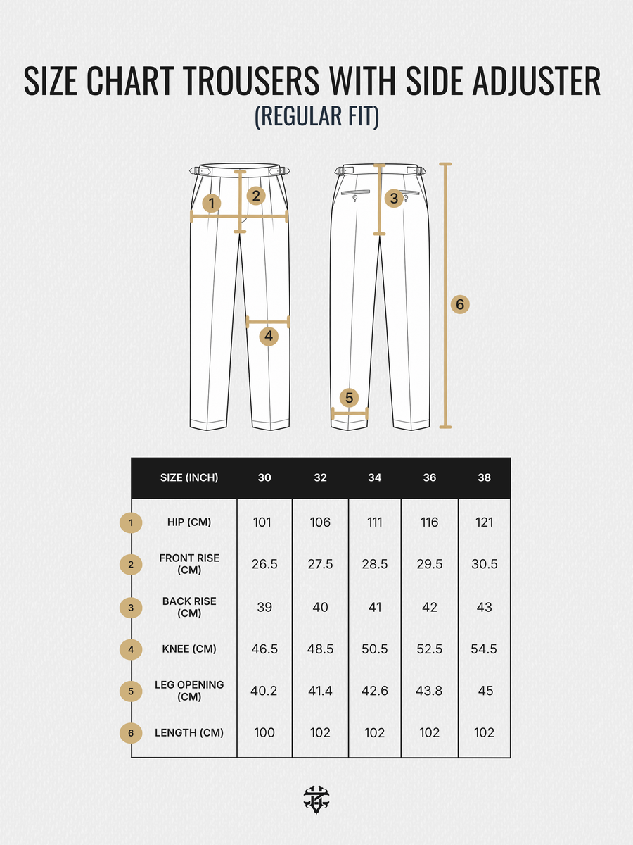 Trousers With Side Adjuster - Sand Beige (Regular Fit)