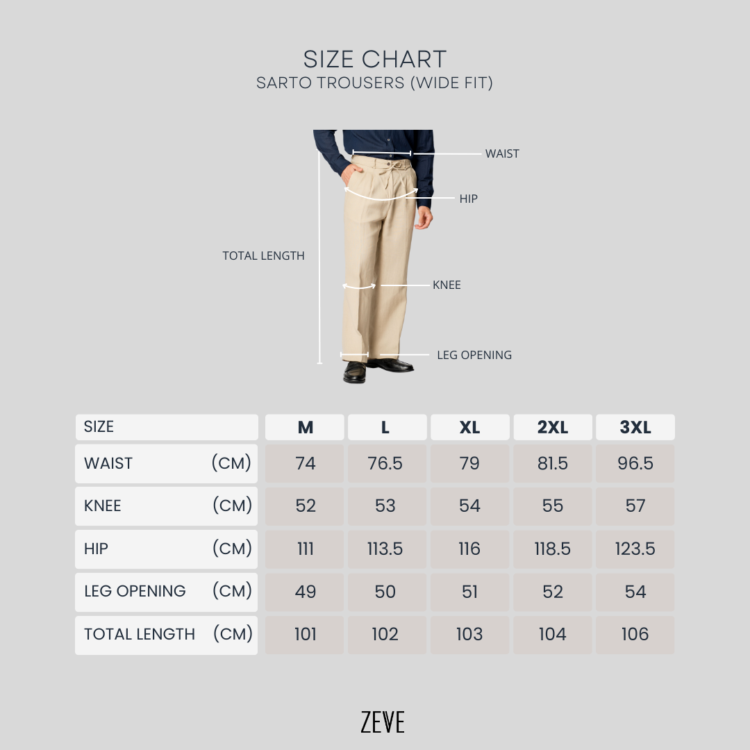 Sarto Relaxed Trousers - Navy Blue (Wide Fit)