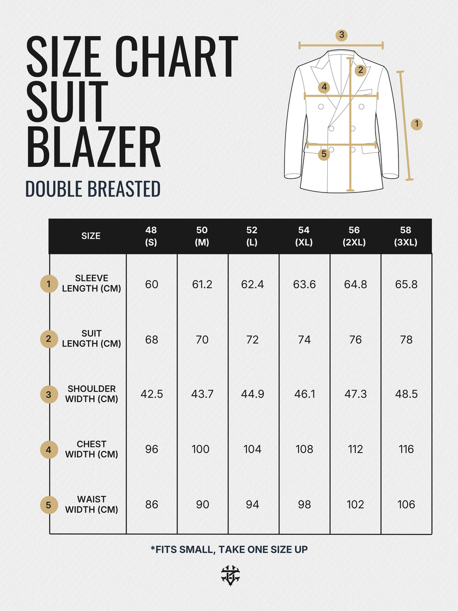 Double Breasted Suit Blazer Tux - Jet Black (Slim Fit)