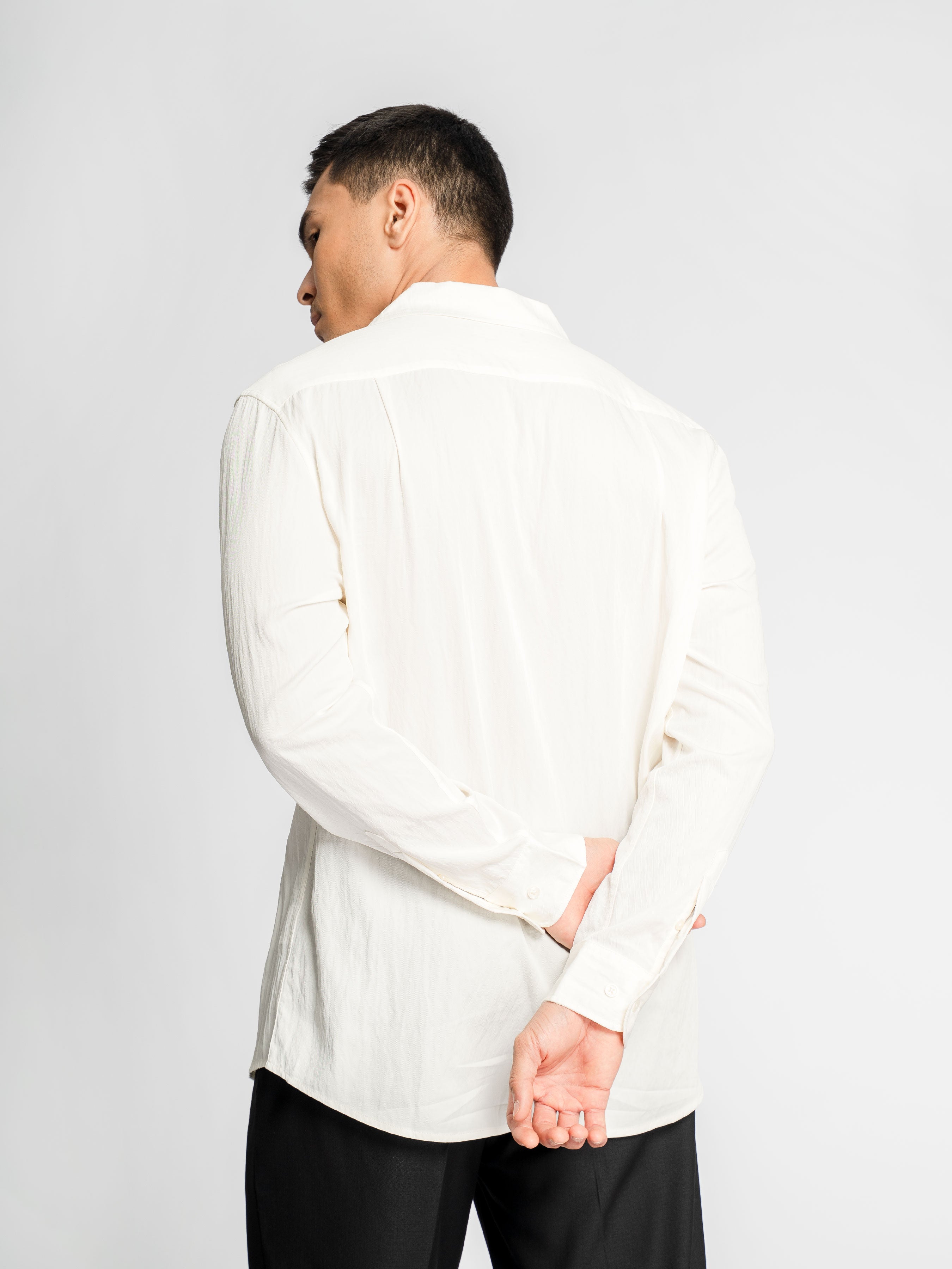 Sandro Shirt – Off White (Camp Collar)