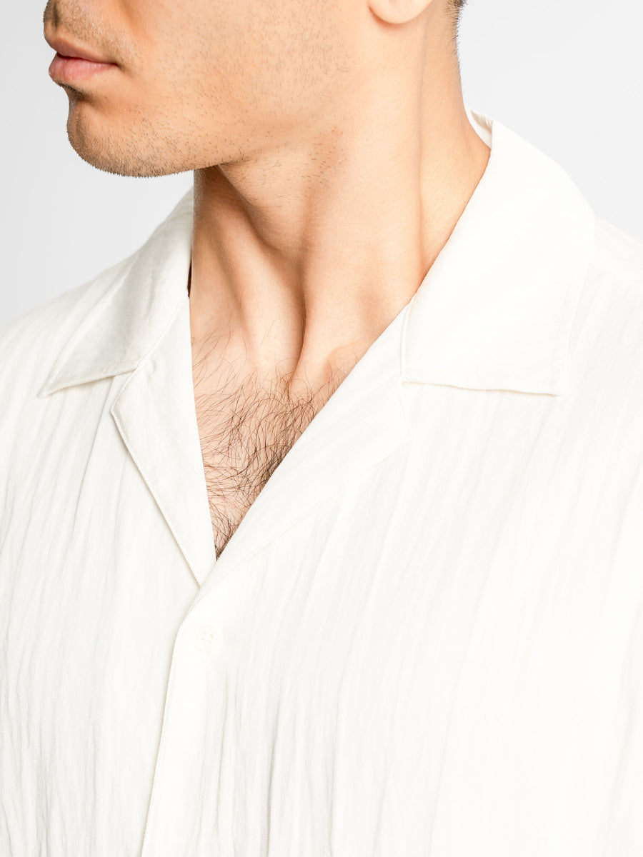 SandroShirtOffWhite_CampCollar_Collar - Zeve
