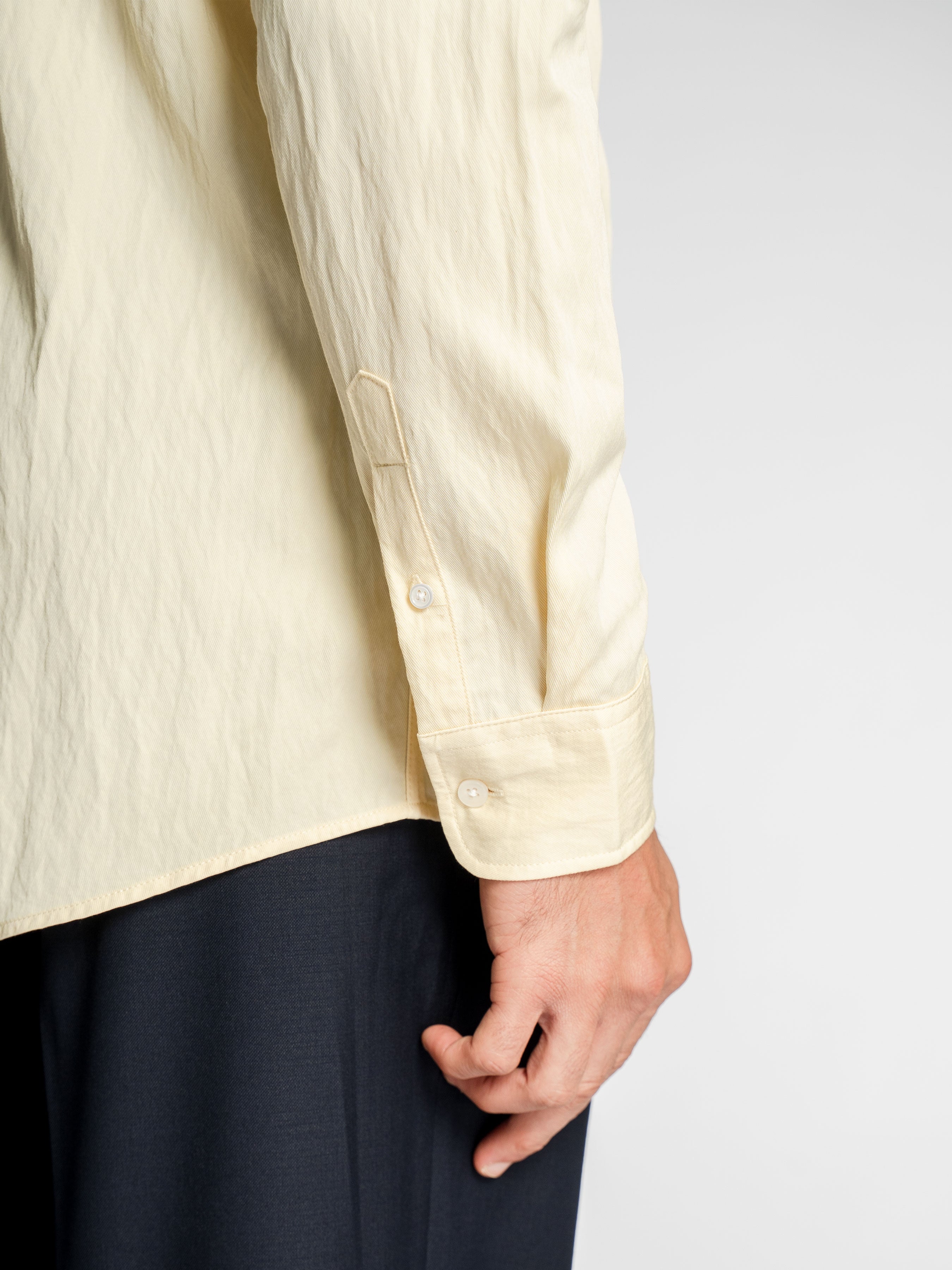 Sandro Shirt – Pastel Yellow (Camp Collar)