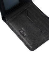 ScalatoBifoldWalletBlackCrocoLeatherInsideLogo - Zeve