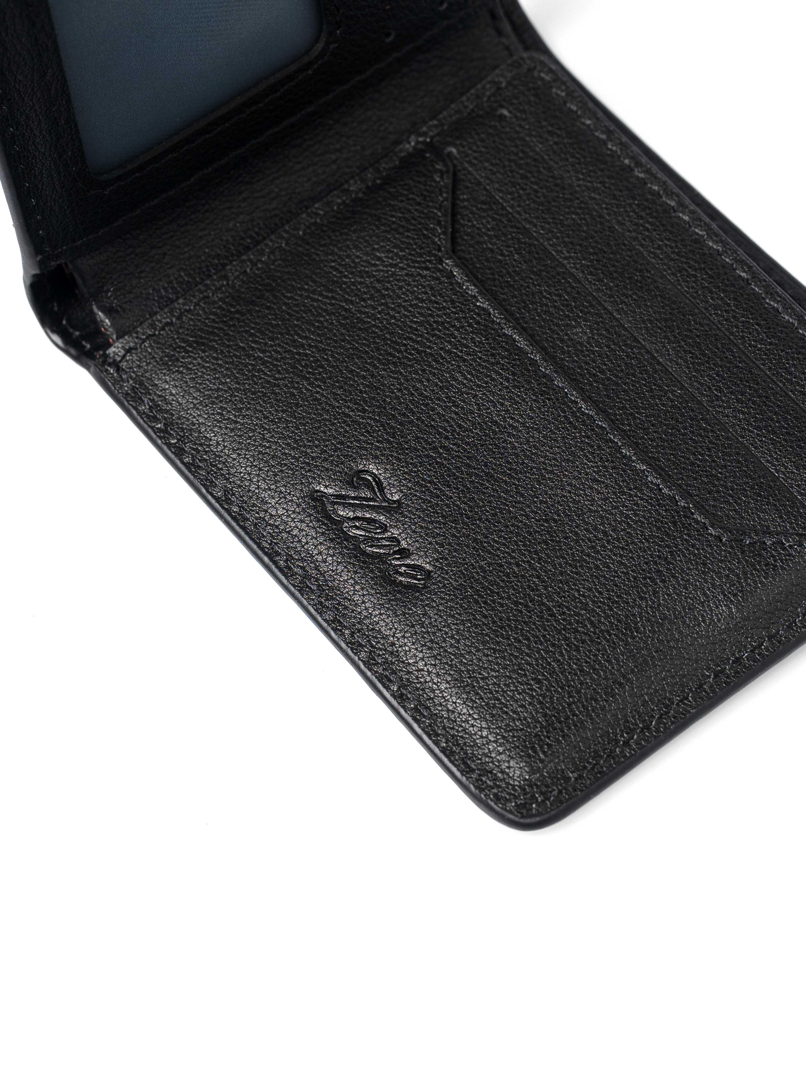 ScalatoBifoldWalletCoffeeCrocoLeatherInsideLogo - Zeve