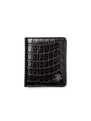 ScalatoFoldingWalletCoffeeCrocoLeatherFront - Zeve