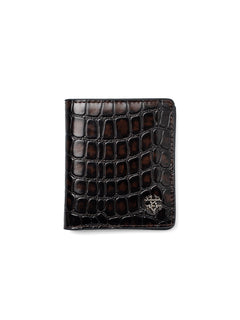 ScalatoFoldingWalletCoffeeCrocoLeatherFront - Zeve