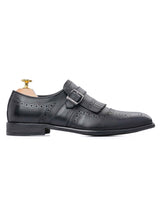 Side-Jean-Single-Monk-Strap-Black - Zeve