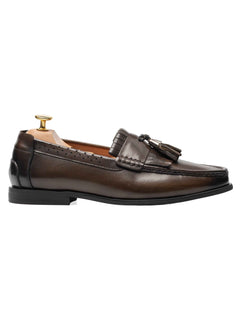 SideFringeClassicLoaferCognacTanwithTassel_HandPaintedPatina - Zeve