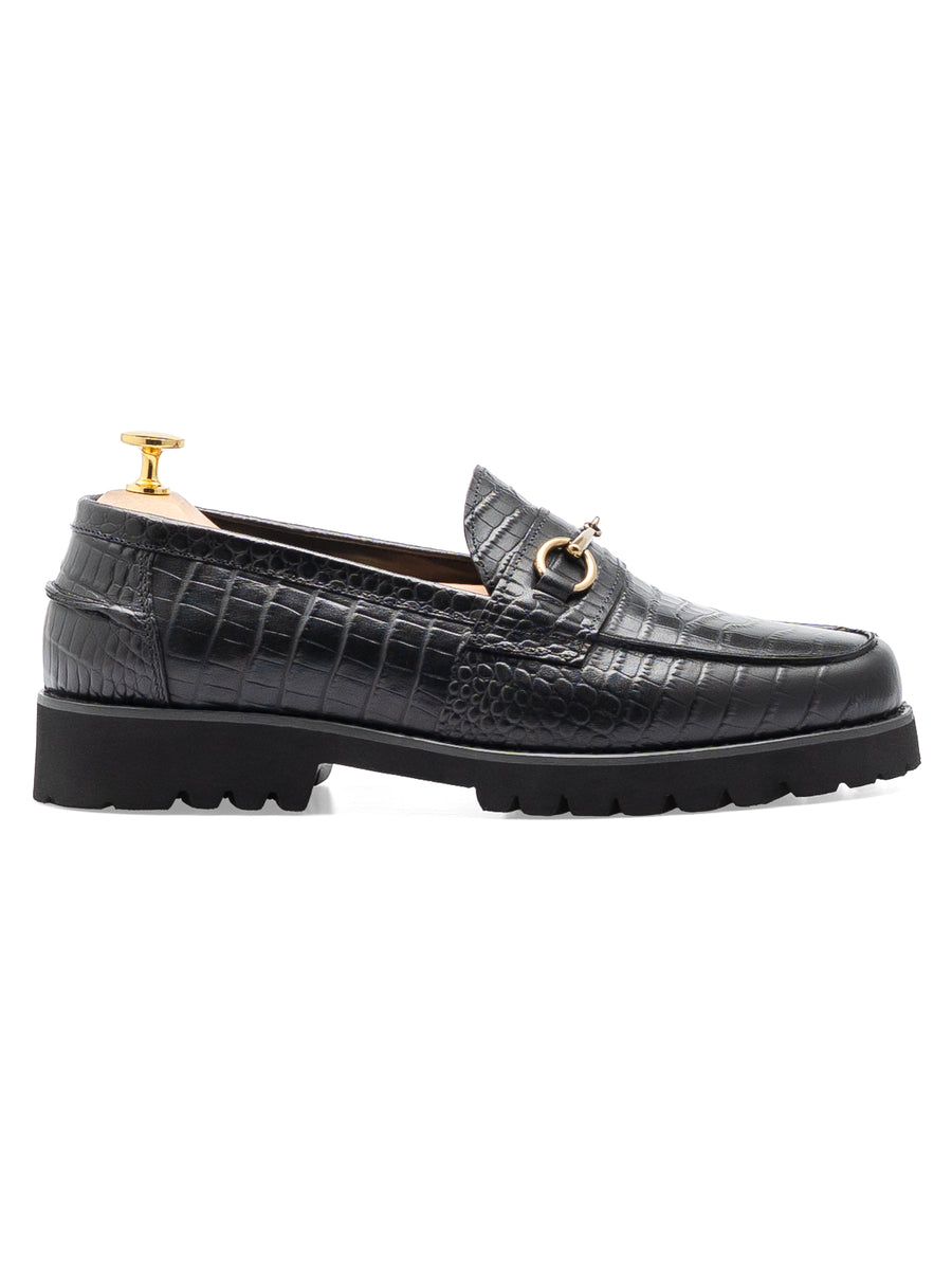 SideMaisonHorsebitLoaferBlackCrocoLeather_EvaCombat - Zeve