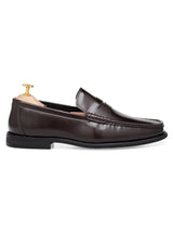 SideMarcoPennyLoaferCoffeeBrownPolishedLeather - Zeve