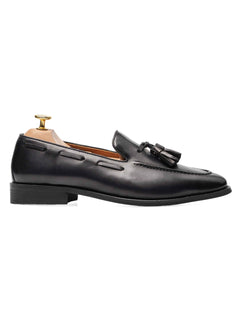 SideTasselLoaferBlackGrey_HandPaintedPatina - Zeve