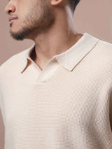 SilvioKnitBeigeCollar - Zeve