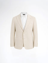 Single Breasted Suit Blazer - Linen Cream Plain (Slim Fit)