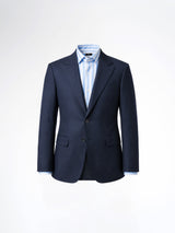 Single Breasted Suit Blazer - Dark Blue Plain (Slim Fit)