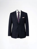 Single Breasted Suit Blazer - Deep Blue Plain (Slim Fit)