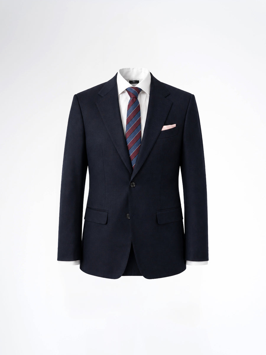 Single Breasted Suit Blazer - Deep Blue Plain (Slim Fit)