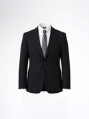 Single Breasted Suit Blazer - Jet Black Plain (Slim Fit)
