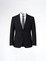 Single Breasted Suit Blazer - Jet Black Plain (Slim Fit)