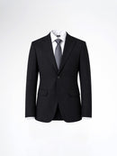 Single Breasted Suit Blazer - Jet Black Plain (Slim Fit)