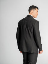 Single-Breasted-Suit-Blazer-Black-Shadow-Stripe-_Peak-Lapel_-5 - Zeve