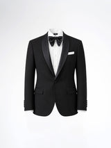 Single Breasted Suit Blazer Tux - Black Charcoal (Slim Fit)