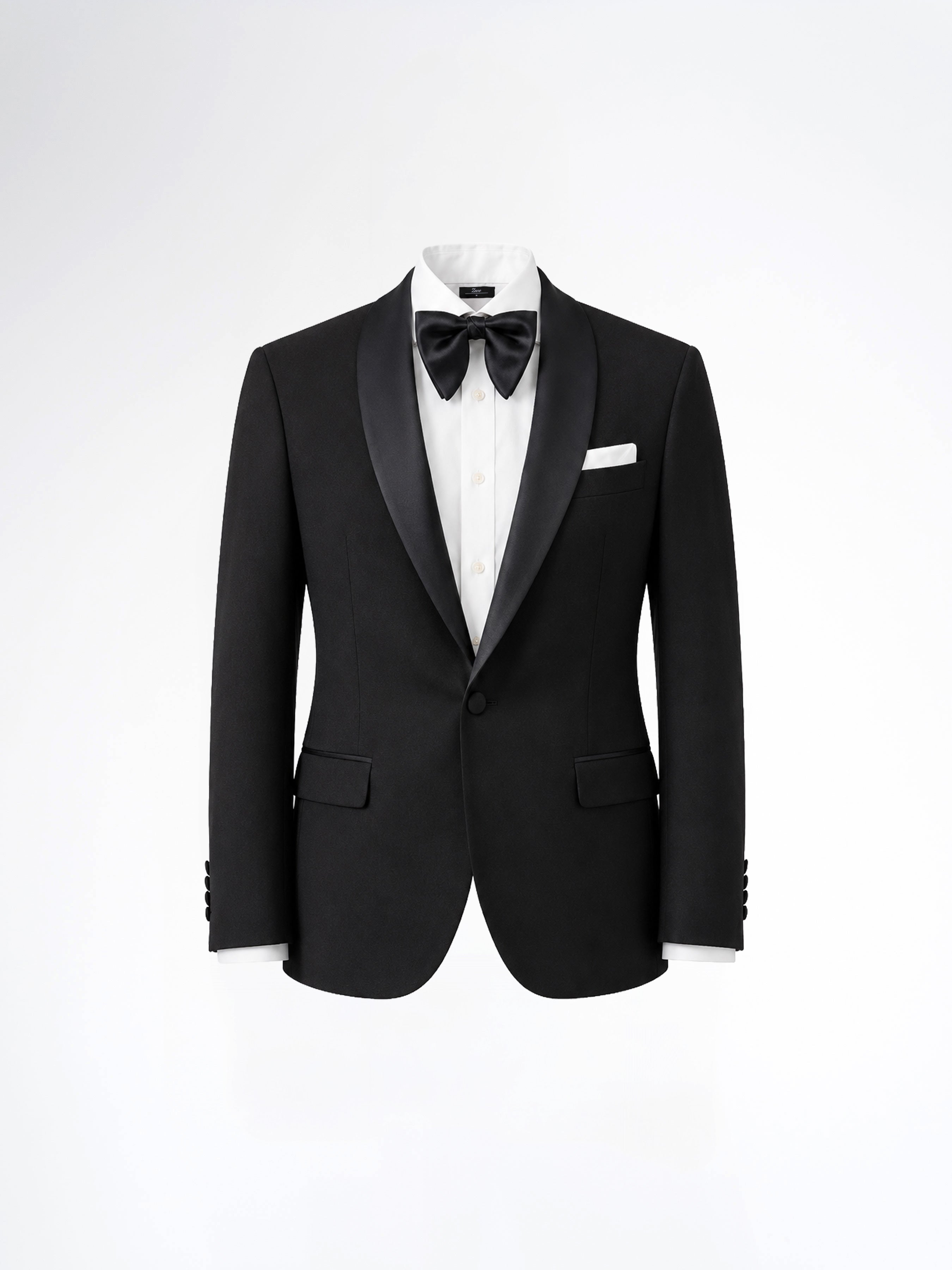 Single Breasted Suit Blazer Tux - Black Charcoal (Slim Fit)