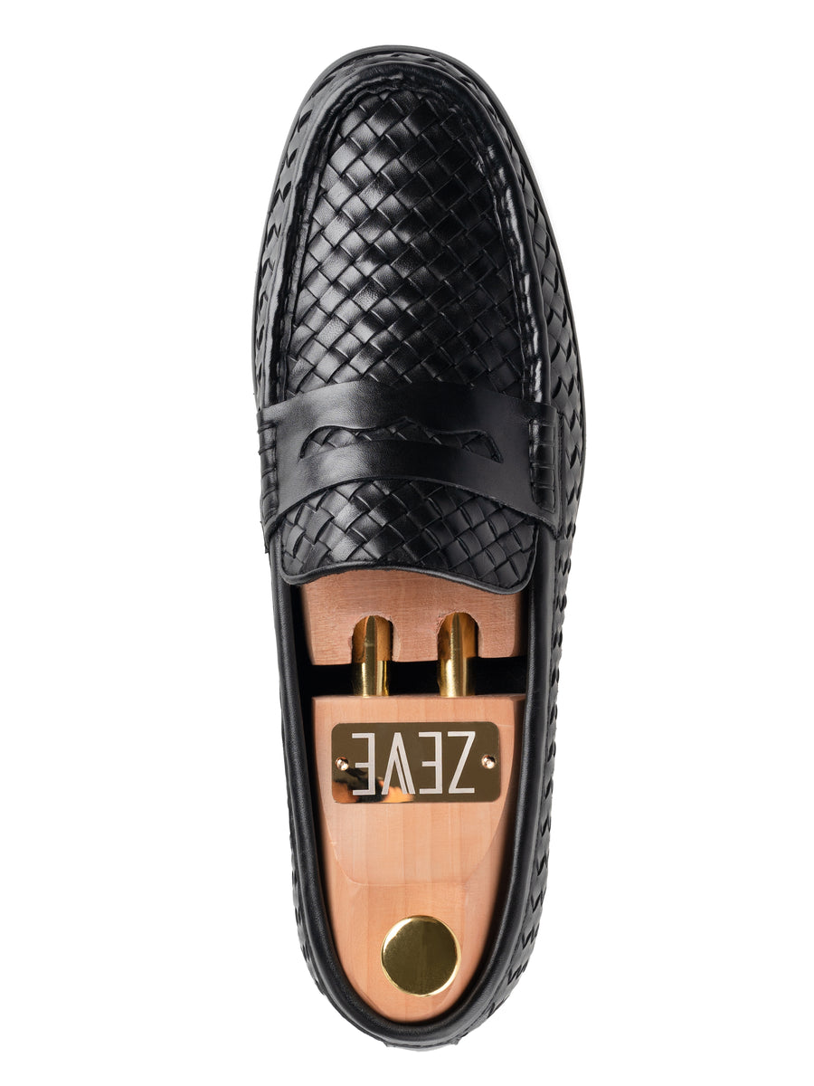 Single-Marco-Penny-Loafer-Black-Woven - Zeve