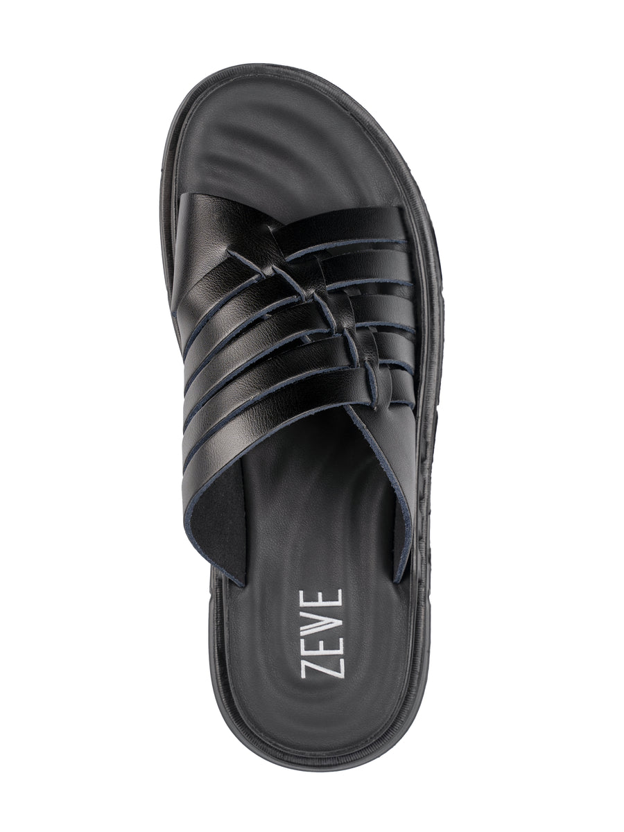 Single-NicoSandal-Black - Zeve