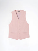 Single Row Button Vest - Panther Plain