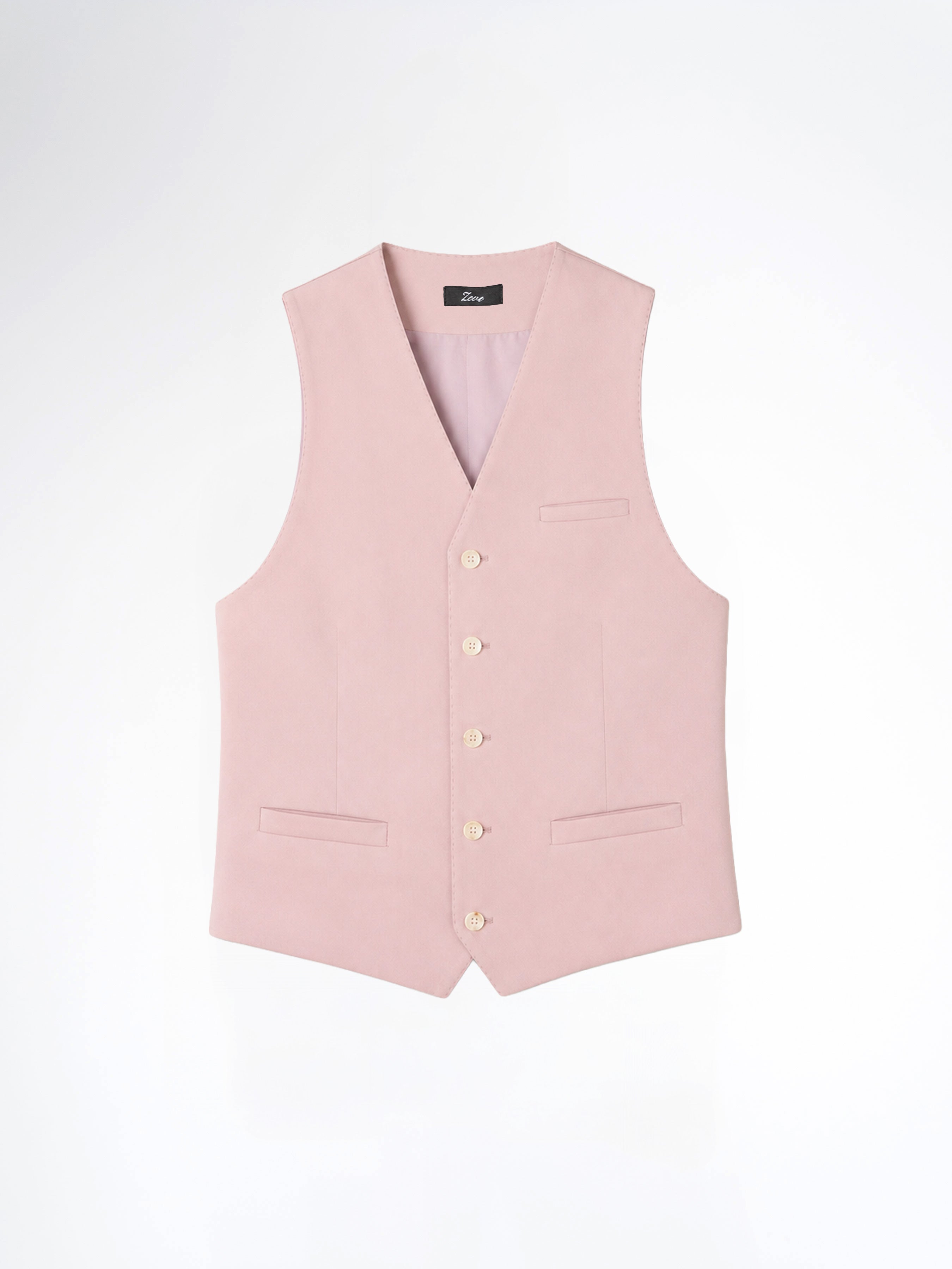 Single Row Button Vest - Panther Plain