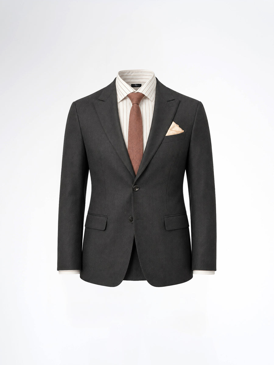 Single Breasted Suit Blazer - Black Shadow Stripe (Slim Fit)