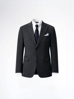 Single Breasted Suit Blazer - Charcoal Grey (Regular Fit)