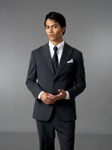 Single Breasted Suit Blazer - Charcoal Grey (Regular Fit)