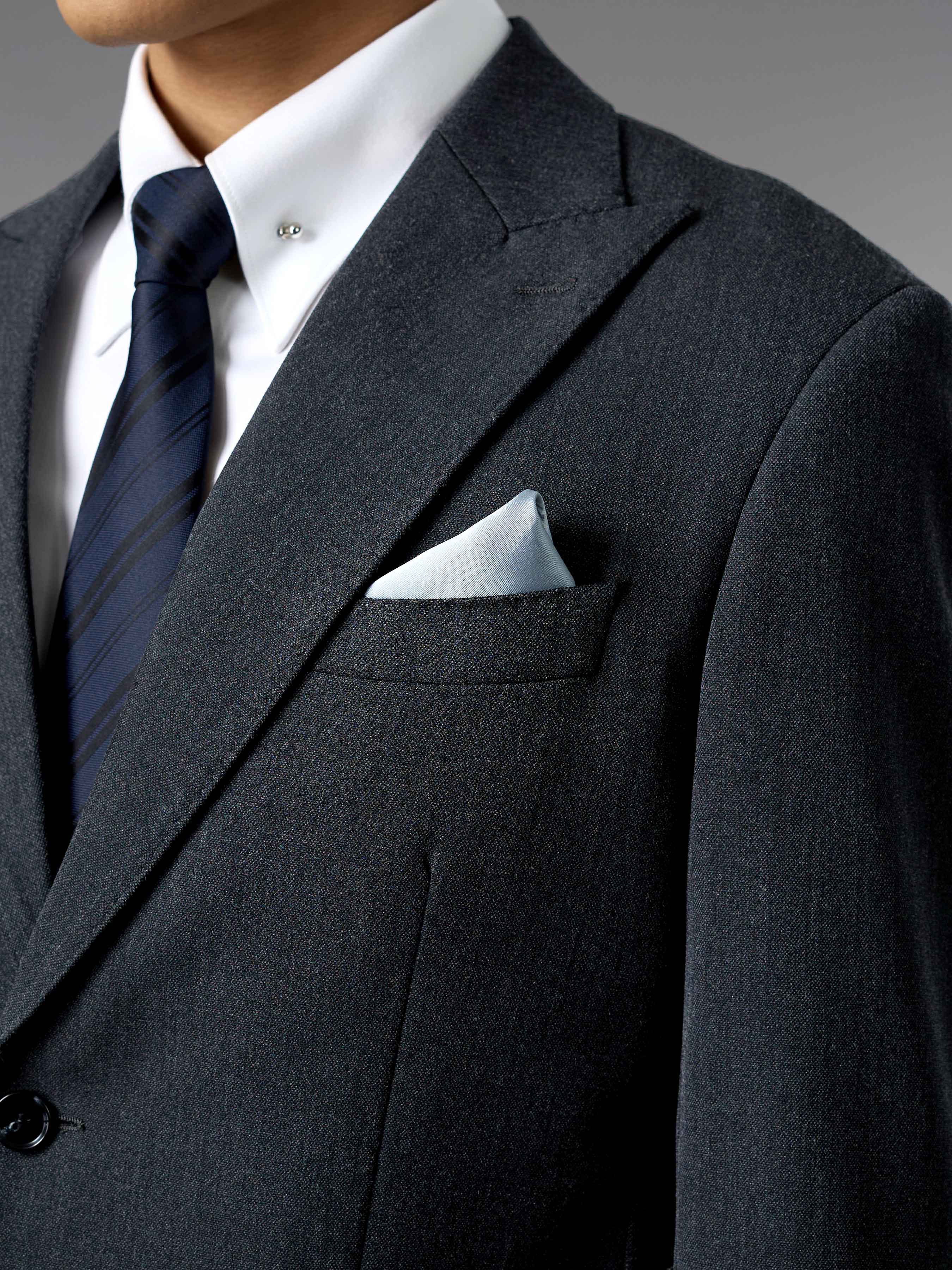 Single Breasted Suit Blazer - Charcoal Grey (Regular Fit)