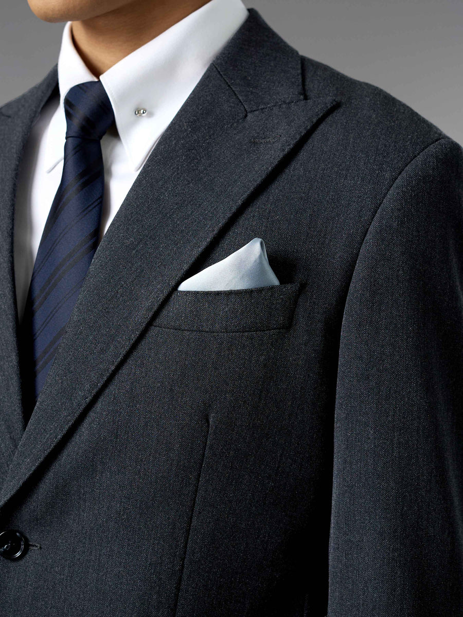 Single Breasted Suit Blazer - Charcoal Grey (Regular Fit)