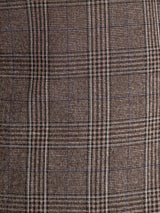 SingleBreastedSuitBlazerCocoaVeronawithWhiteLineCheckered_PeakLapel_Material - Zeve