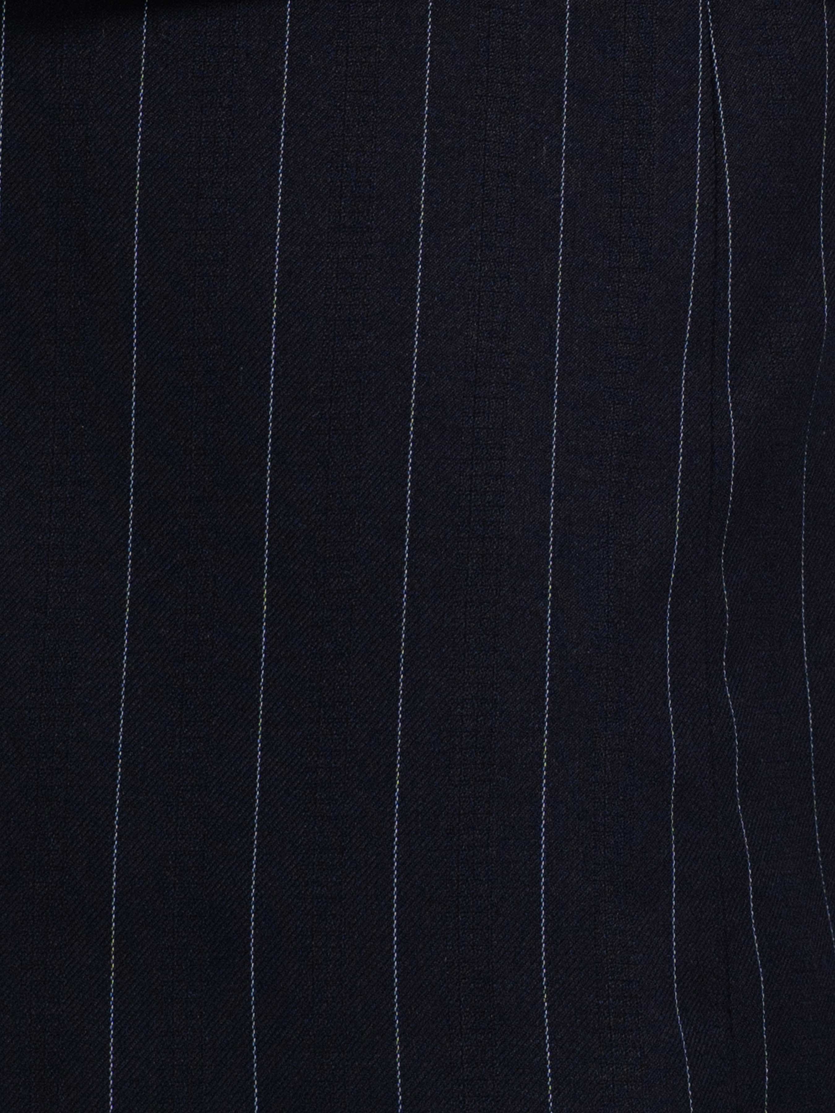 Single Breasted Suit Blazer - Deep Blue Stripes (Peak Lapel)