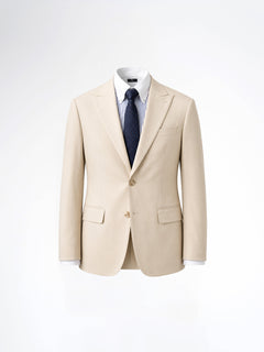 Single Breasted Suit Blazer - Ivory Beige (Regular Fit)