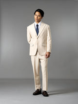 Single Breasted Suit Blazer - Ivory Beige (Regular Fit)