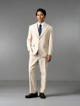 Single Breasted Suit Blazer - Ivory Beige (Regular Fit)