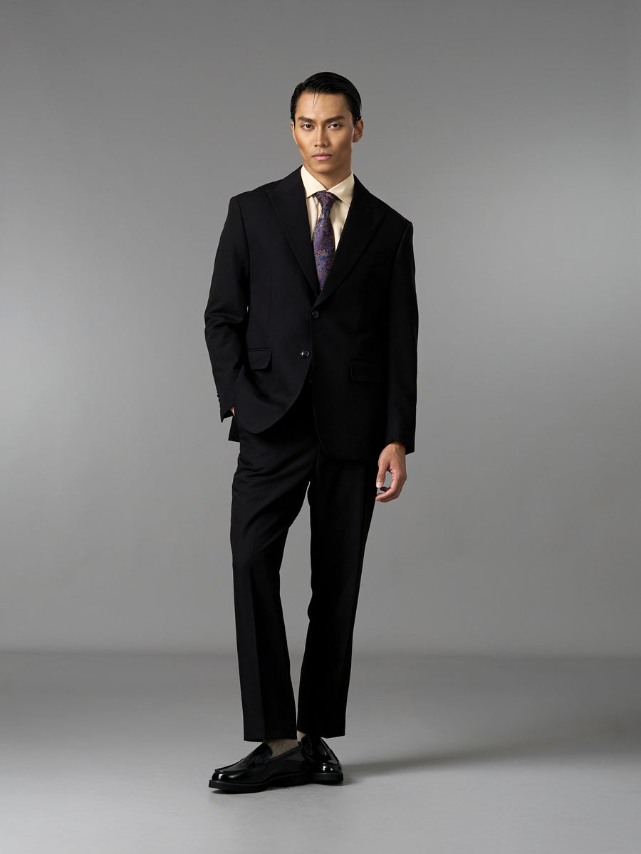 Single Breasted Suit Blazer - Midnight Black (Regular Fit)