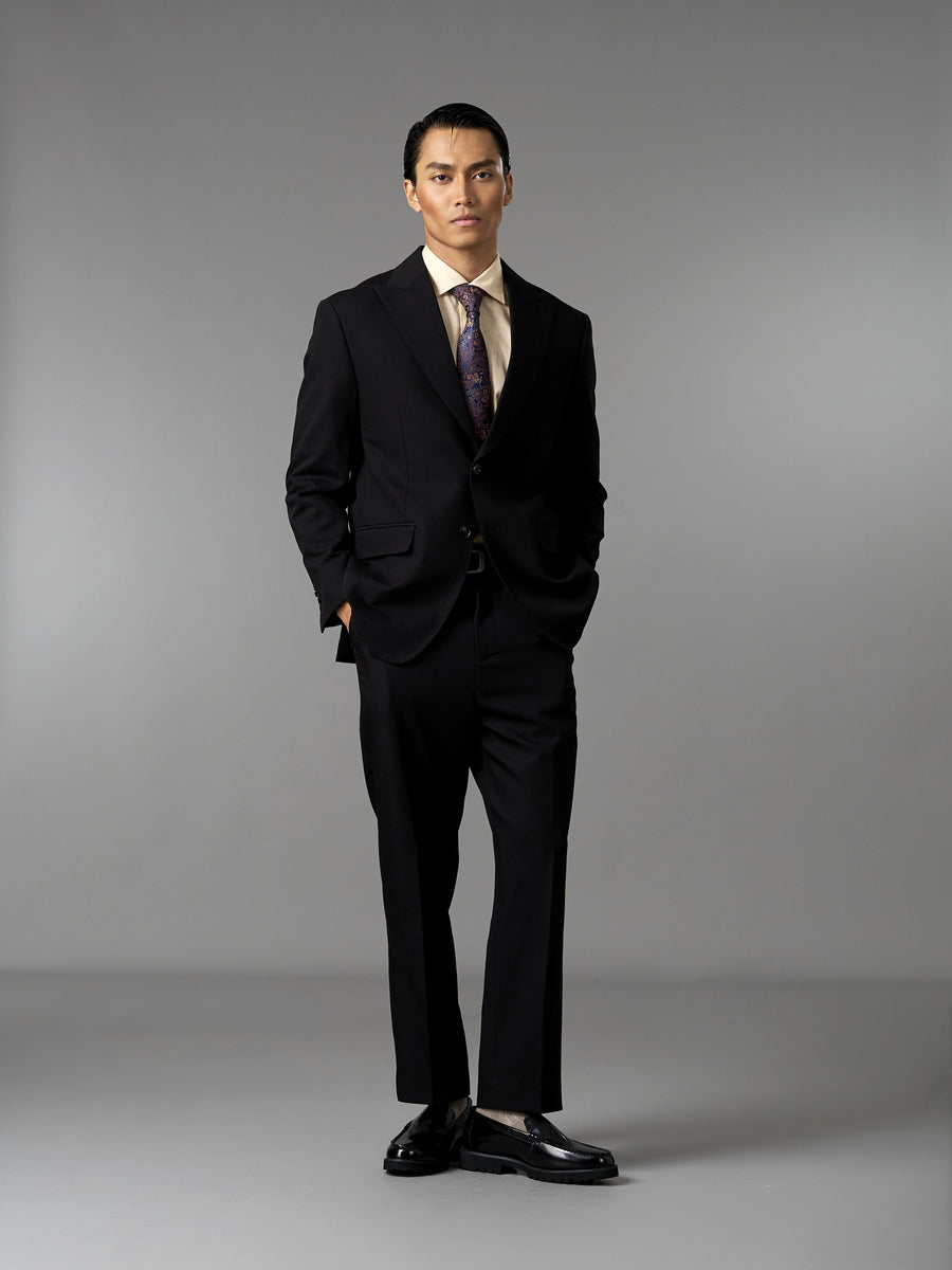 Single Breasted Suit Blazer - Midnight Black (Regular Fit)
