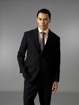 Single Breasted Suit Blazer - Midnight Black (Regular Fit)