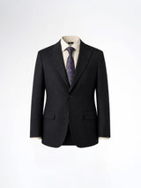 Single Breasted Suit Blazer - Midnight Black (Regular Fit)
