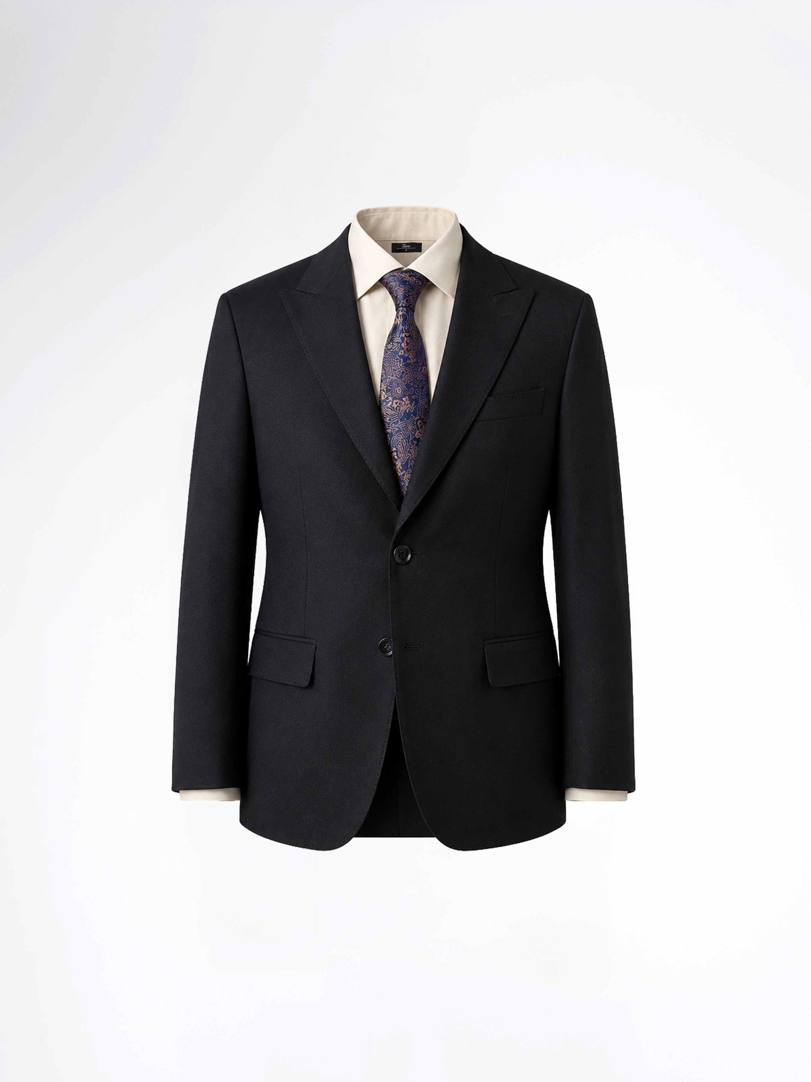 Single Breasted Suit Blazer - Midnight Black (Regular Fit)