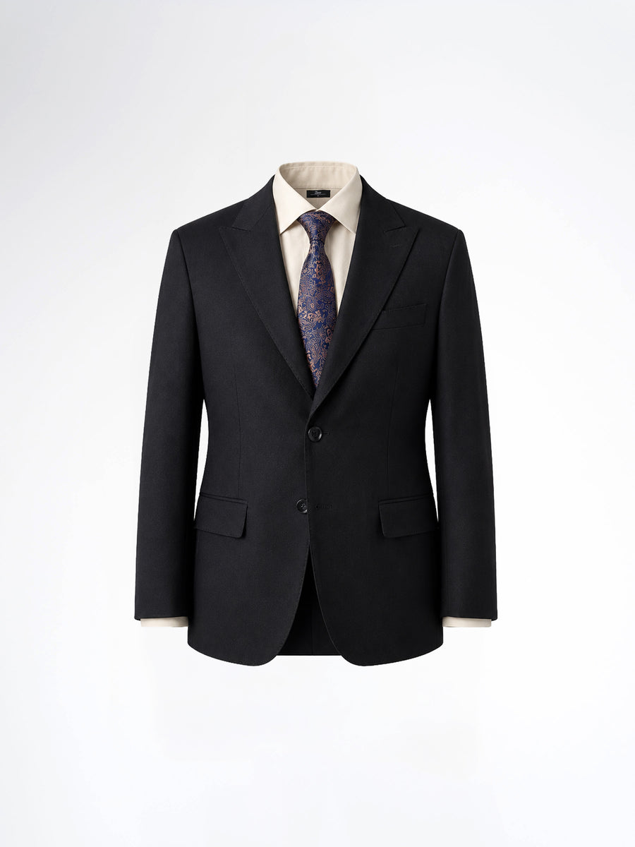Single Breasted Suit Blazer - Midnight Black (Regular Fit)
